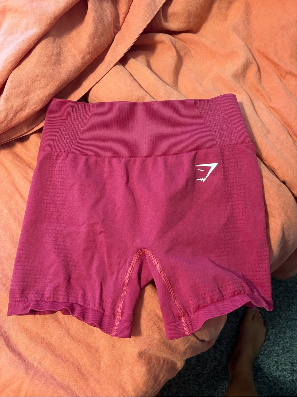 Gymshark Seamless High-Waist Bike Shorts in Magenta